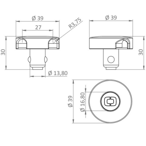 Attacco RAPID LOCK parte removibile acciaio inox (39.840.01)